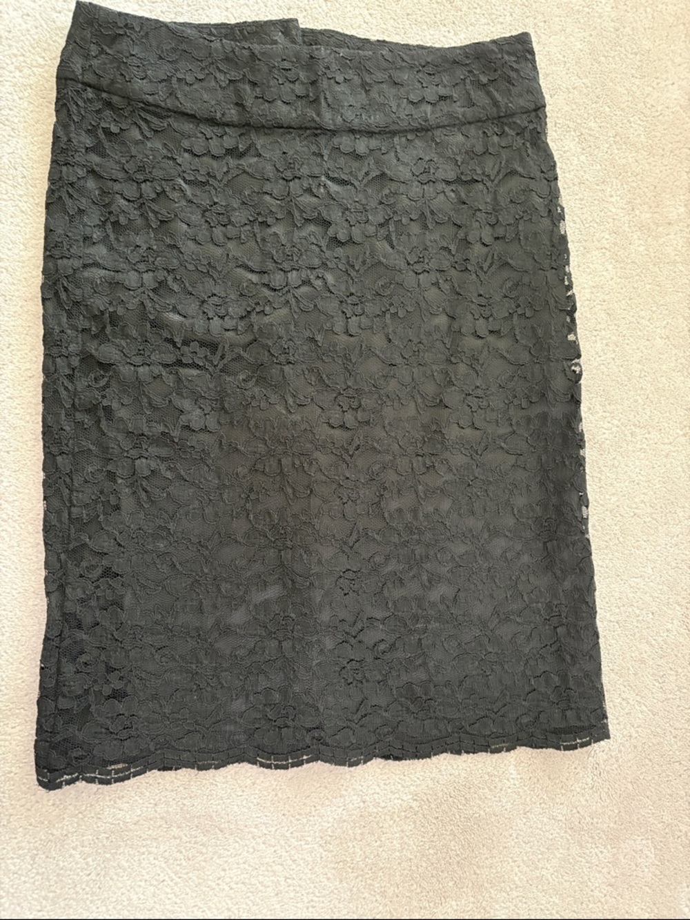 Skirt - Black Lace Pencil Skirt lined never worn